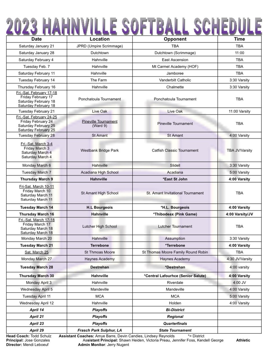 Hahnville High Softball (@hhstigersball) on Twitter photo 