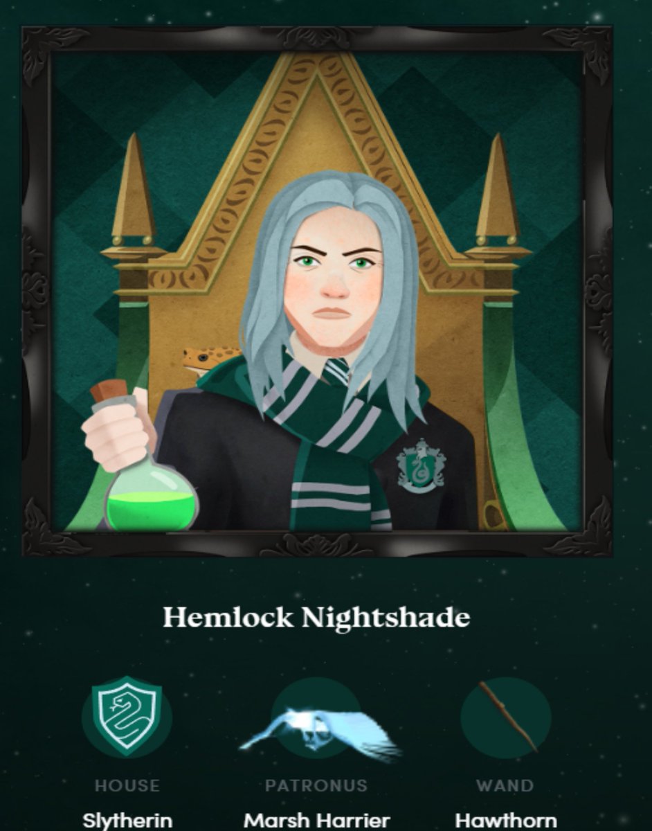 no purple hair on the website :( but proud #slytherin #hogwartslegacy rdy for the game :) (character name but my real test)