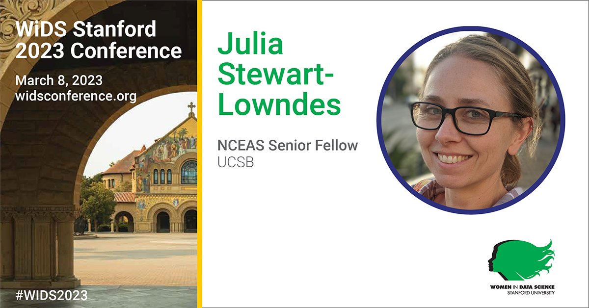 .@juliesquid, Marine Data Scientist and Senior Fellow at NCEAS @ucsantabarbara, will deliver a Tech Vision Talk at the WiDS Stanford Conference on Mar 8th. She founded Openscapes in 2018. Read her Bio: widsconference.org/juliastewartlo… Register now: bit.ly/widsstanford20…