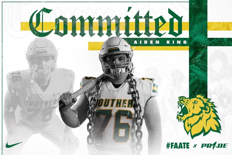 AidenKing76's tweet photo. Excited to announce my commitment to @MSSUFootball #FAATE https://t.co/zl84Uv1dRd