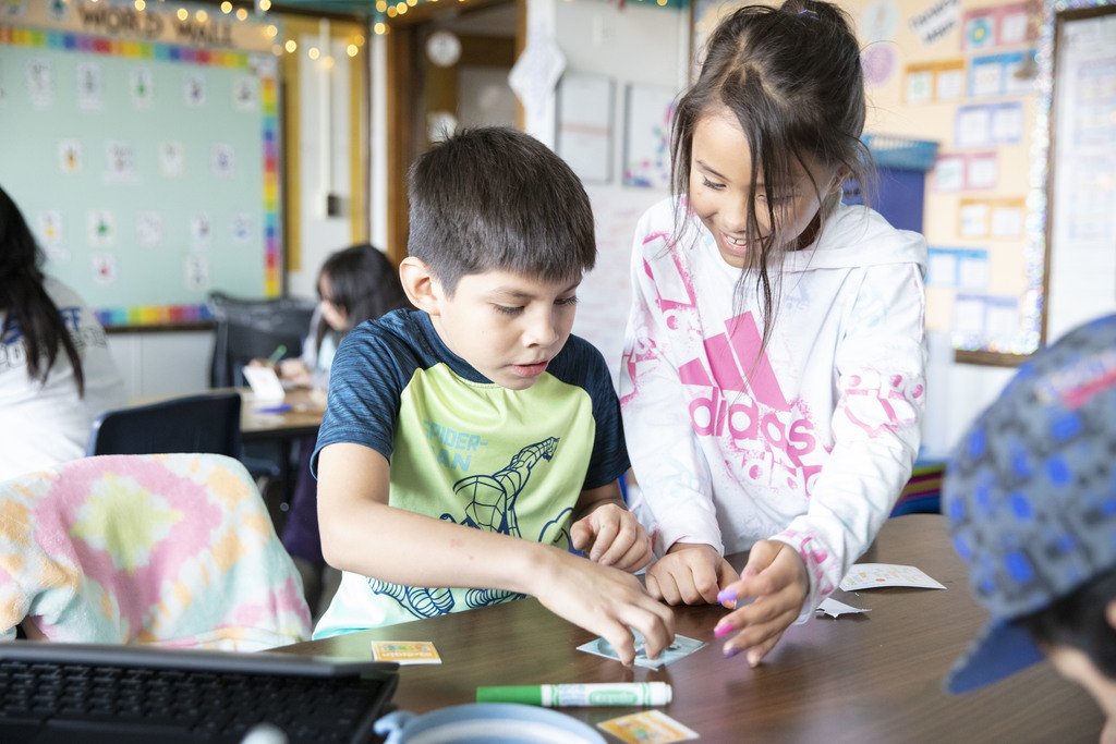 Collaboration is key! We encourage students to work together to problem solve and exchange ideas.