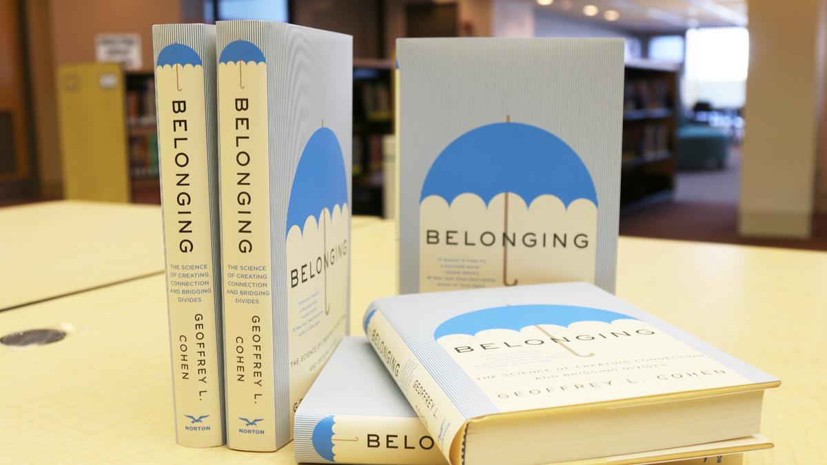 UMassChan's tweet photo. The UMass Chan community is encouraged to pick up a copy of Belonging: The Science of Creating Connection and Bridging Divides from @umasschanlib and register for a discussion with author Geoffrey L. Cohen, PhD, on Feb. 16 at 2 p.m.: https://t.co/UMkXOBCstR #diversity #campusread https://t.co/HONJT88tpf