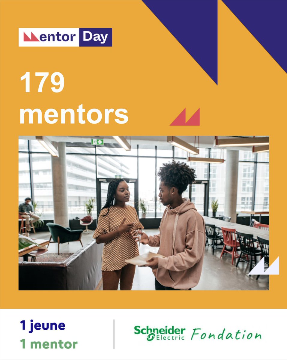 🇫🇷 Le mentorat, c’est le capital social des jeunes qui en ont peu.
En ce #MentorDay, nous sommes fiers de l’engagement des 179 collaborateurs de @SchneiderElec qui sont engagés comme mentors.
1/3