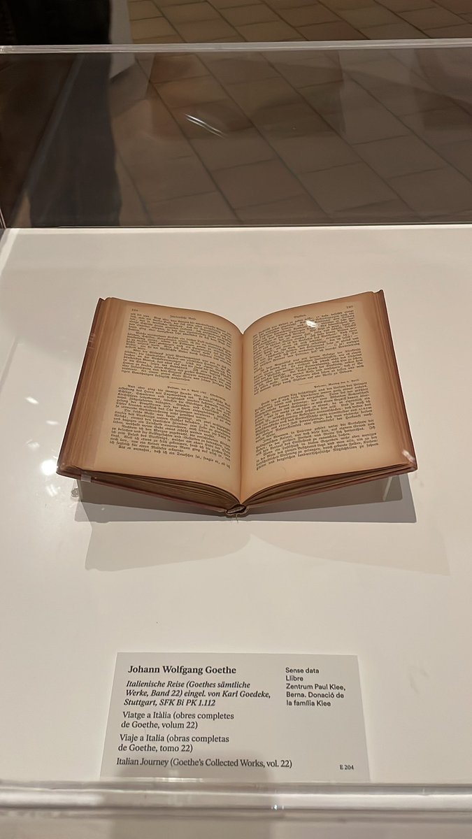 Aneu de viatge a Itàlia amb Goethe (Viatge a Itàlia, obres completes volum 22) com va fer #Klee i s’explica a #KleeFJM de la @fundaciomiro