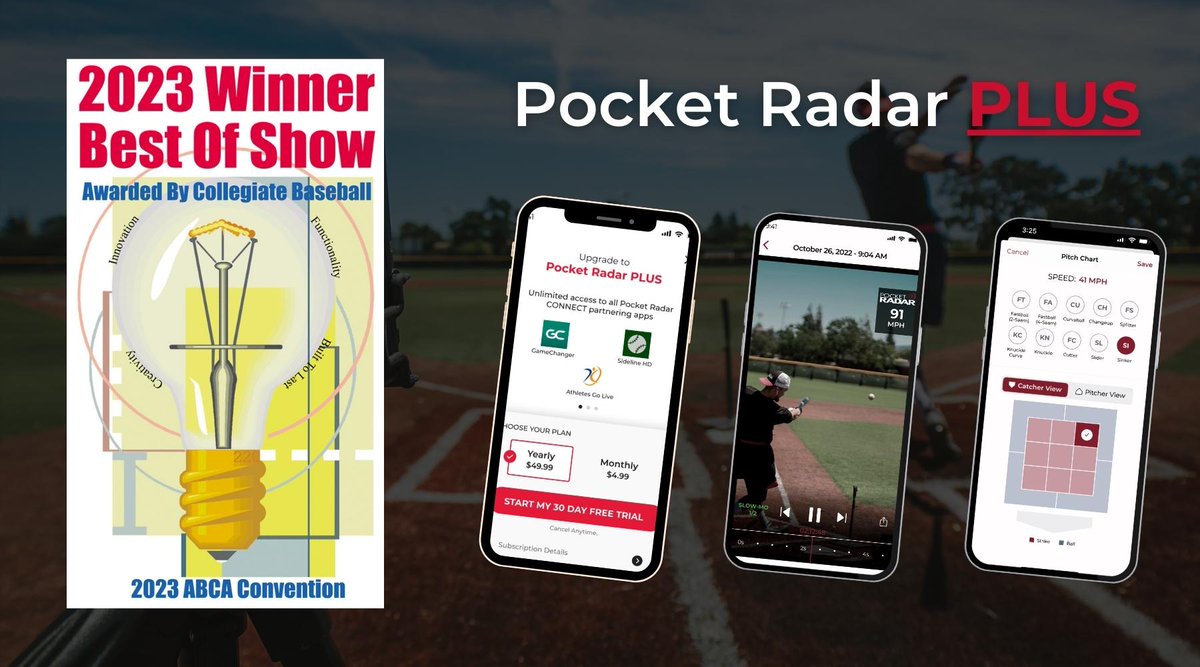 Seen the news?! Pocket Radar PLUS was just named a Best Of Show winner at the 2023 @ABCA1945 convention by @CBNewspaper Check it out here: pocketradar.com/blogs/updates/…