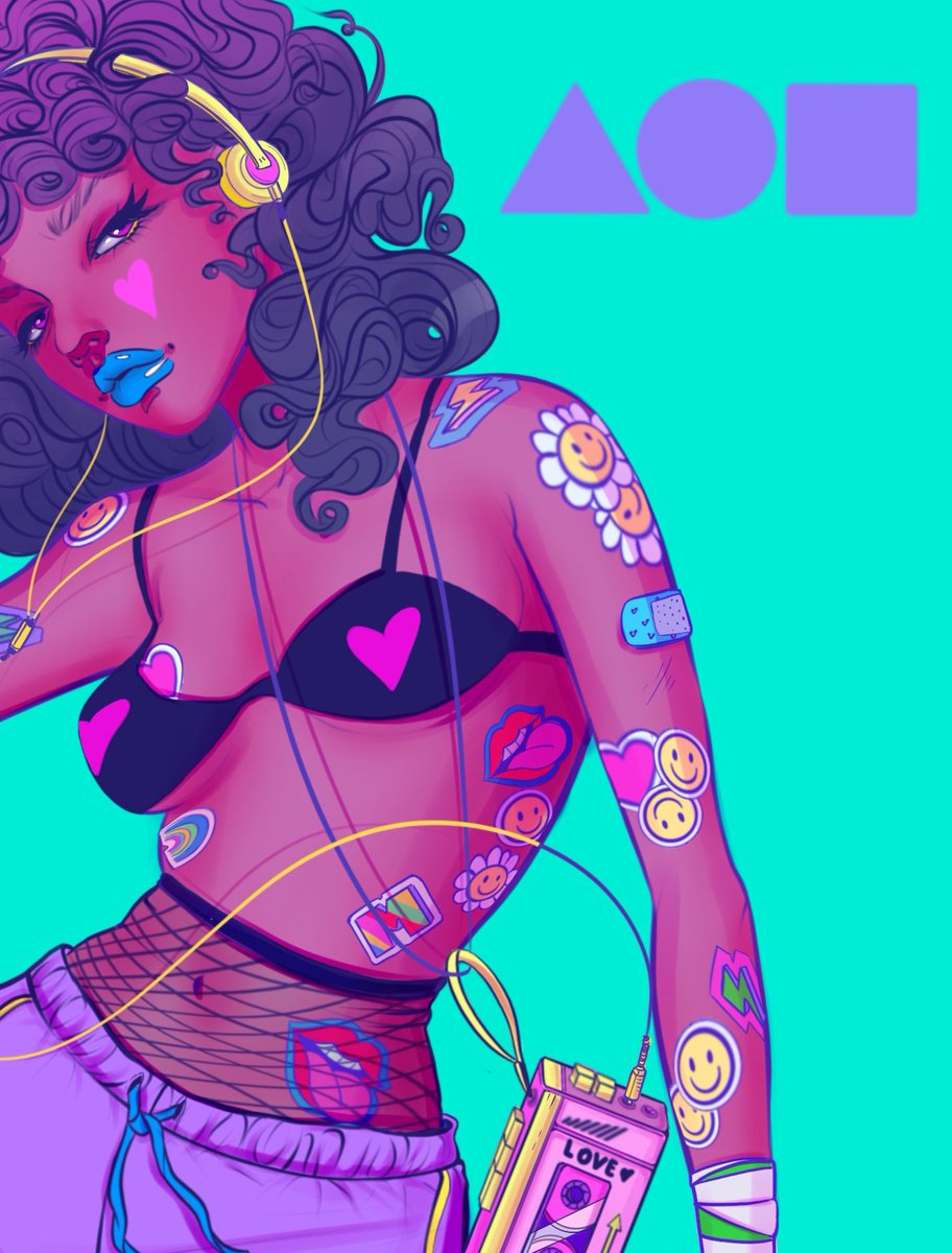 Hi fam January 30th 
New art 👀 

“Dance Glue” 🎧🎶🪩

She need some background yet so … it’s a #wip 🫠
Minting on <a href="/foundation/">Foundation 🌐</a> hope you guys keep your eyes on her 😁
😈😎😈

Entry for #pdspace contest #NFTCommumity #NFTs #WomenInNft
#nftart