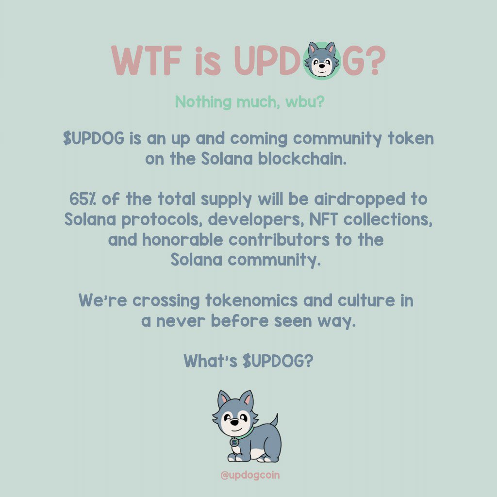 updogcoin's tweet photo. You’re EARLY for the first $UPDOG Airdrop

@hey_wallet send 22222 $UPDOG to the first 1000 retweets and likes

Tag friends &amp; Turn on Notis 🔔 

#SolanaAirdrops #Solana #SolanaGiveaways https://t.co/mK4m4FL0nb