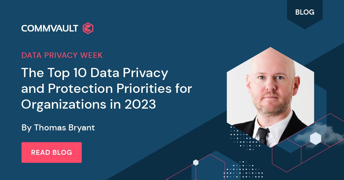 Have questions about #dataprivacy, but don't know where to start? No problem, #Commvault has you covered. Learn the top 10 topics to consider when managing data privacy and #dataprotection. #DataPrivacyWeek ow.ly/VaWy104seqB