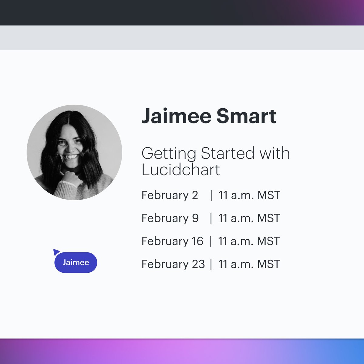 LucidSoftware's tweet image. Coming your way: A new round of Lucid #LiveTraining Labs for you to love.❤️

Join one of our February sessions to learn the basics of #Lucidchart and #Lucidspark so you can host more effective collaborative meetings and working sessions!👏

#VisualCollaboration