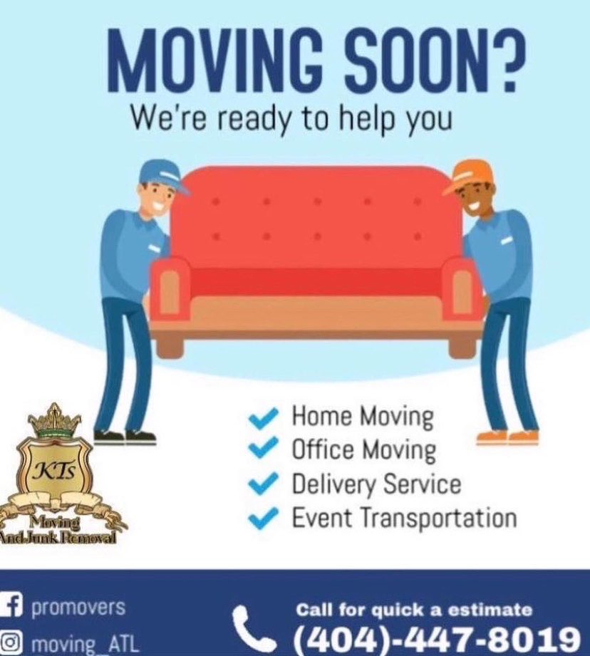 🚛KT’s Moving & Junk Removal ☎️(404)-447-8019 
📖 book your move today
#mariettaga #mariettamovers #mariettaga #douglasvillega #douglasvillemovers #atlanta #atlantamovers #buckheadga #buckheadmovers #estatemovers #bestmovingcompany #localmovingcompany