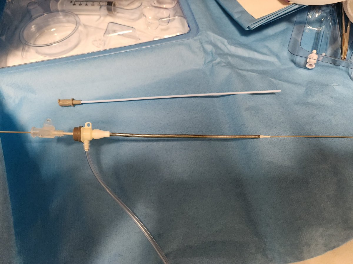 PaulDevlinMD's tweet photo. @rbarbosa91 Great post! French is not always the outer diameter, however. For vascular access sheaths, the 'French' refers to the inner diameter of the sheath, while for catheters, it refers to the outer diameter. Here is a photo of 5Fr arterial catheter going through a 5Fr sheath. https://t.co/JXzdGb70si