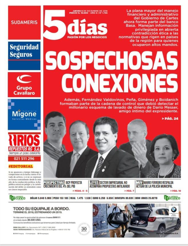 5DiasPy's tweet photo. ¡𝗬𝗔 𝗟𝗢 𝗩𝗘𝗡𝗜𝗠𝗢𝗦 𝗗𝗜𝗖𝗜𝗘𝗡𝗗𝗢! 👀 

Desde el 2018, #5Días advierte sobre los vínculos de Horacio Cartes con el crimen organizado.

EE.UU. lo vuelve a confirmar una vez más. https://t.co/xCFbRhd4Yq