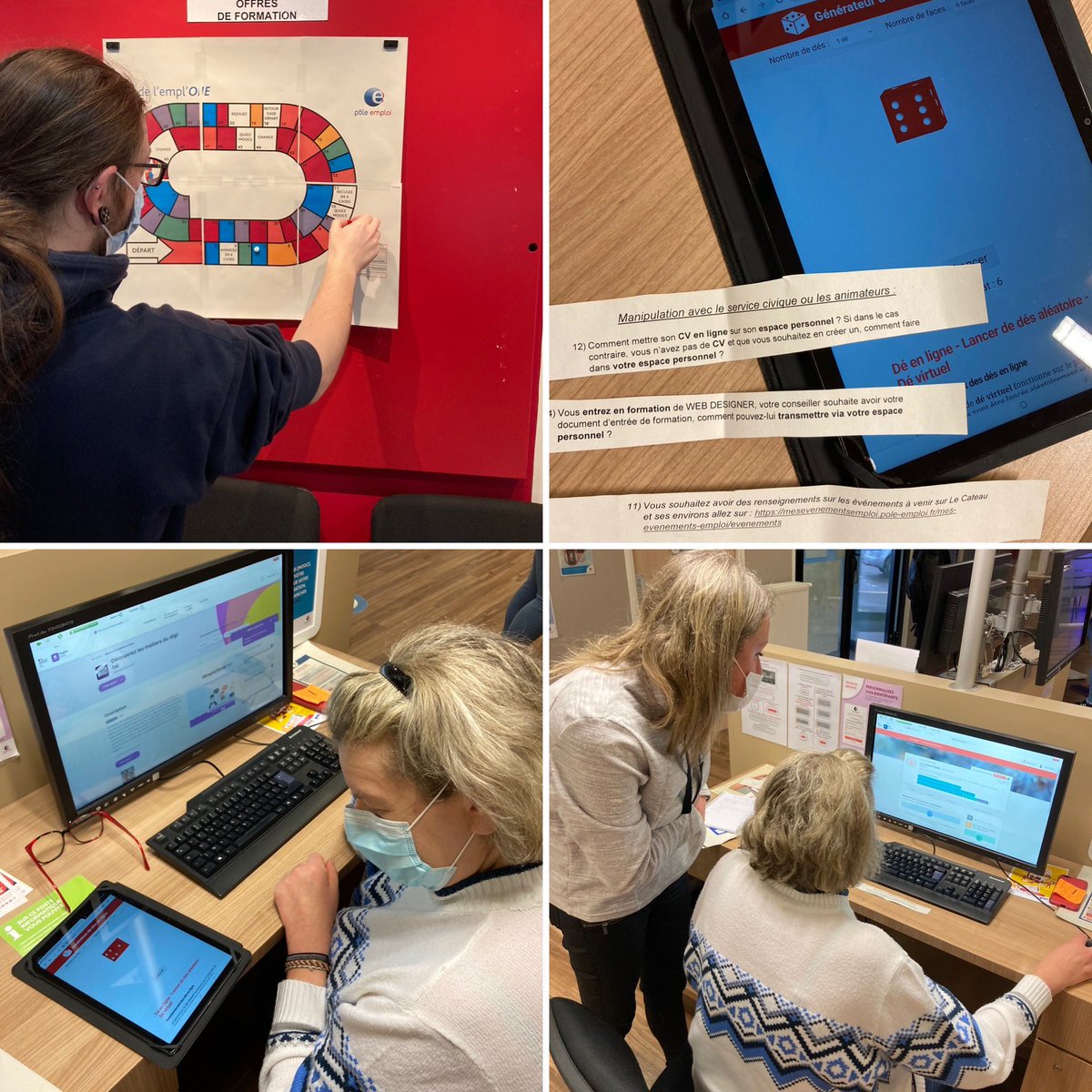 Dans le cadre de la #SemaineduNumérique, les demandeurs d’emploi ont pu naviguer sur l’Emploi Store 🖥️ et leur espace personnel sous forme de jeu de l’Empl’oie 🎲 Ils connaissent désormais les outils 100% gratuits et accessibles via le site Pôle Emploi ✌🏻📲 <a href="/AnaisLanglard/">Anaïs Langlard</a>