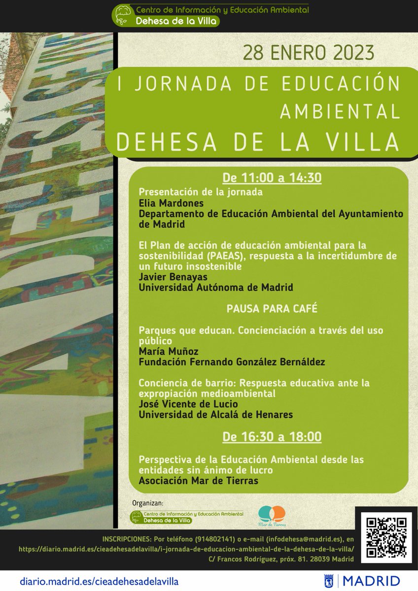 Mar_de_tierras's tweet photo. En el #DiaMundialDeLaEducacionAmbiental seguiremos reivindicando la importancia de nuestro sector para mitigar las consecuencias de la crisis climática. Os lo contamos este sábado ¡No te lo pierdas! https://t.co/Yq6ROJ9vgJ