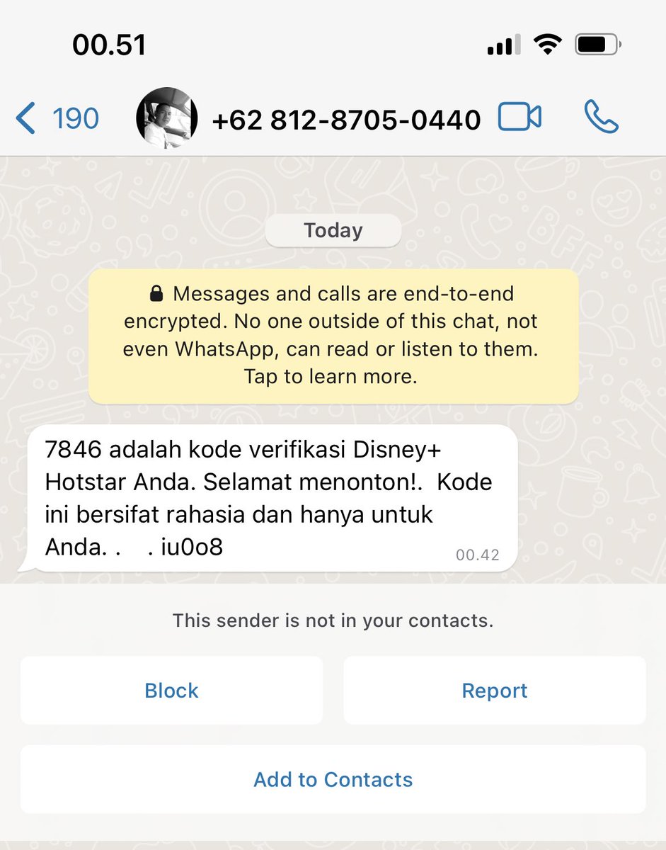 sifaberkata's tweet photo. @DPlusID_Help halo kode otp skrng dikirim dr whatsapp ya? Berulang kali coba login ga bisa2. Khawatir ini scam krn dr nomor pribadi bukan dr official Disney https://t.co/cB1qw2hmkM