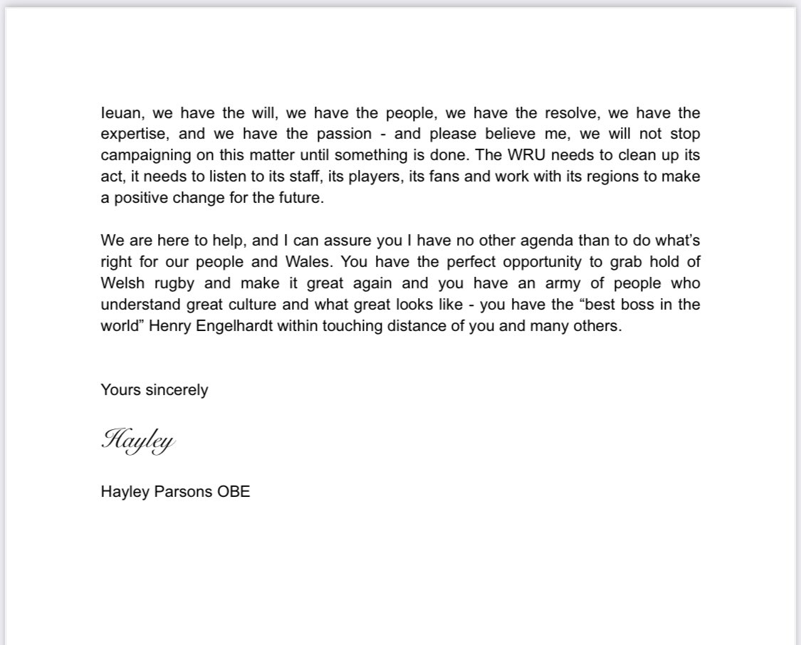 CF10RugbyTrust's tweet photo. The letter in full https://t.co/53RPrU2au9