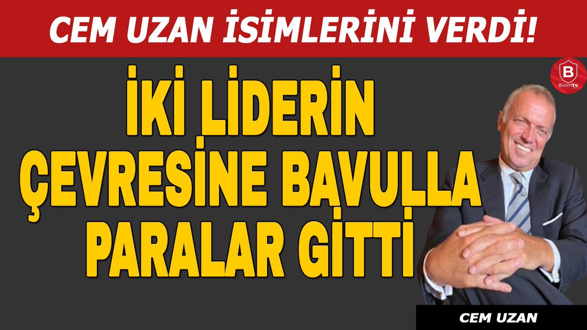 Yeni 📺

Cem Uzan’dan 
şok açıklamalar:

Kılıçdaroğlu ve Akşener’e
- Erdoğan etrafınızdaki herkesi satın almış
- Valiz valiz paralar gitti

İzlemek için 👇
youtu.be/mM9LOHTiokQ