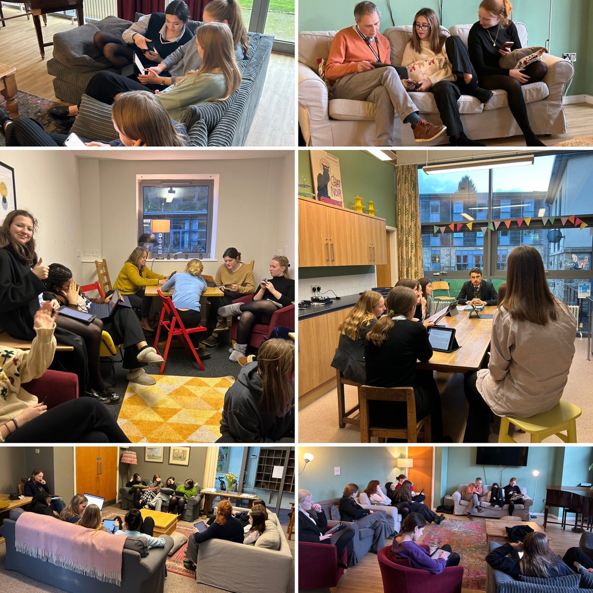 AmpColl_StA's tweet photo. This afternoon’s deanery session was on the theme of St Benedict’s ‘Tools for Good Works’. With each week that passes, the quality of listening and discussion gets better and better. Mostly though, it’s lovely to witness the girls become ever more comfortable sharing thoughts 💛 https://t.co/d8o2bIDdcF