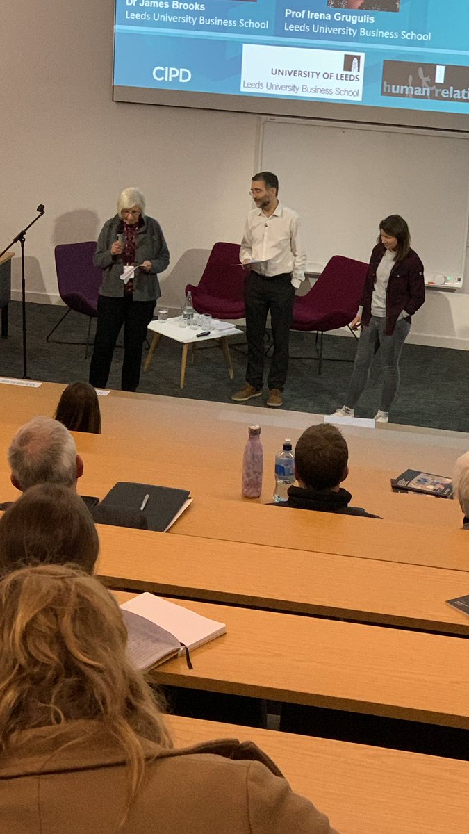 WorkEqualities's tweet photo. Jill Rubery and Lucy Marchington present this year’s Prof Mick Marchington award at the @CIPD Applied Research Conference. Well done Helen Williams, Catherine Macintosh and Wei Wei. @AllianceMBS #cipdarc https://t.co/yxGEPTRANa