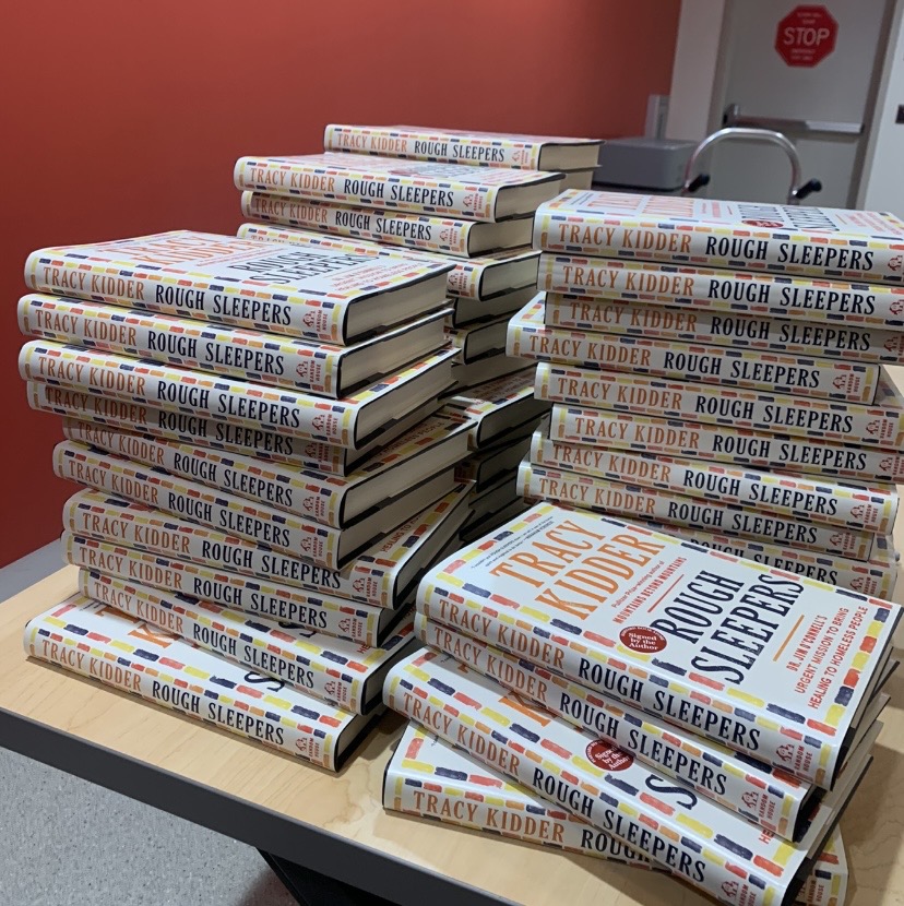 BHCHP's tweet image. We’re grateful to all of our partners and friends that have come out over the last two weeks to hear Tracy Kidder and our founder, Dr. Jim O'Connell, discuss all things "Rough Sleepers" at book signing events throughout Massachusetts. "Rough Sleepers" is out now! #RoughSleepers