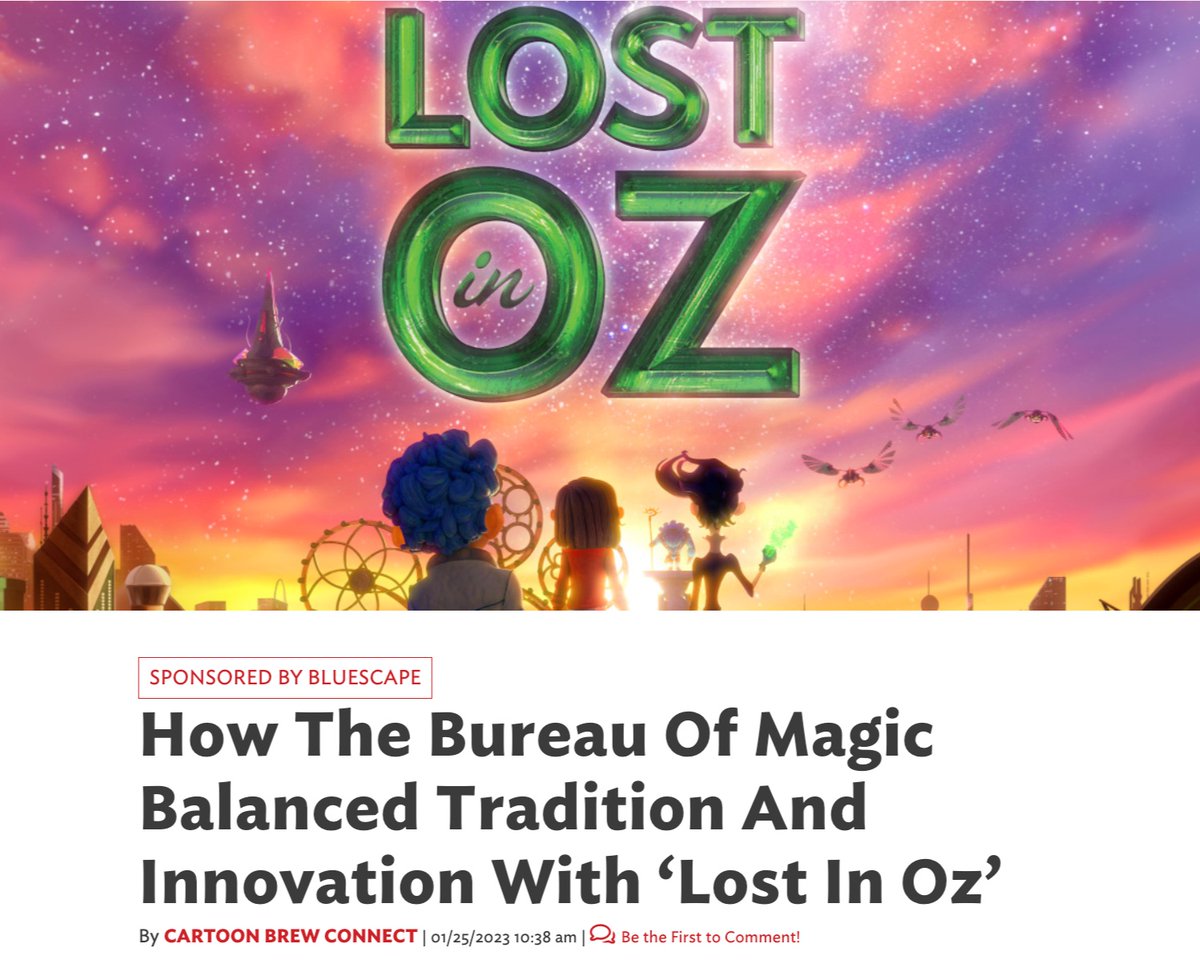The Oz franchise brings rather big slippers to fill, but it's always worth a shot to keep the magic alive! Check out this <a href="/cartoonbrew/">Cartoon Brew</a> article where Jared Mark &amp; <a href="/BoettcherAshley/">Ashley Boettcher</a> discuss balancing tradition and innovation with such a classic!@bluescaper 

cartoonbrew.com/sponsored-by-b…