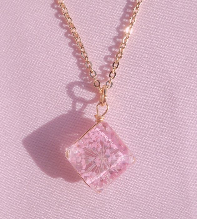 Pink Wildflower Necklace