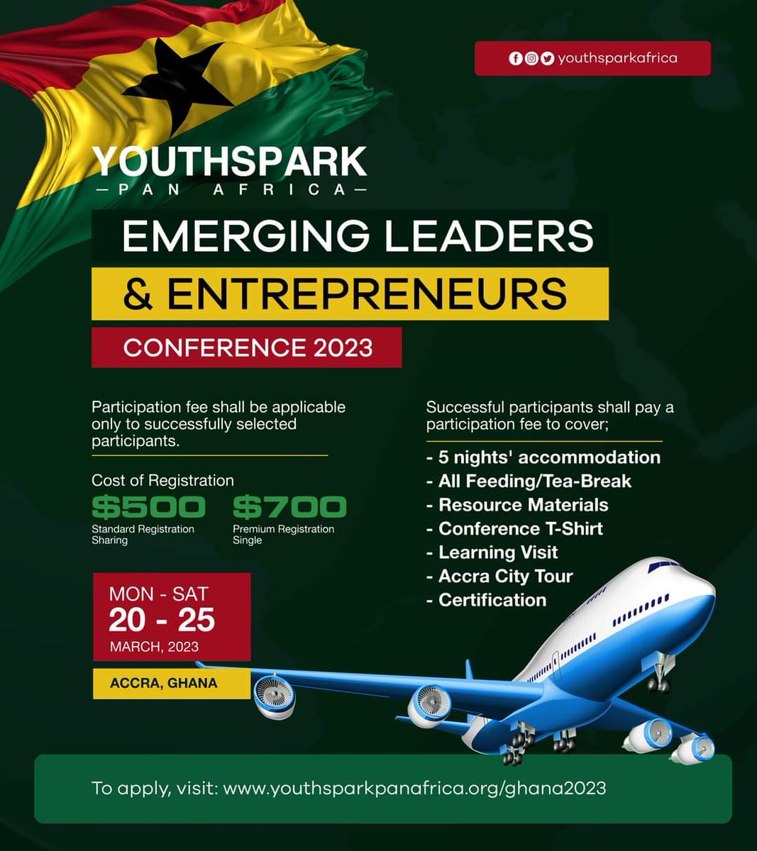 youthsparkpdf's tweet image. Register for the Youthspark Emerging Leadership &amp;amp; Entrepreneurship Conference 2023 in Accra, Ghana

The conference will provide a platform to gain knowledge, expand your professional network, and engage in meaningful discussions with like-minded individuals. 
#SeeThread