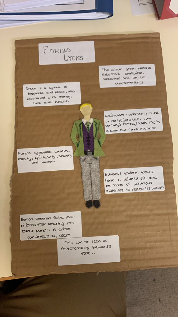 AshleighThePLT's tweet image. When you ask for costume design for the year 9 assessment and one student gives you this! Amazing work Kitty, very impressed!! #bloodbrothers #year9 #assessmentweek