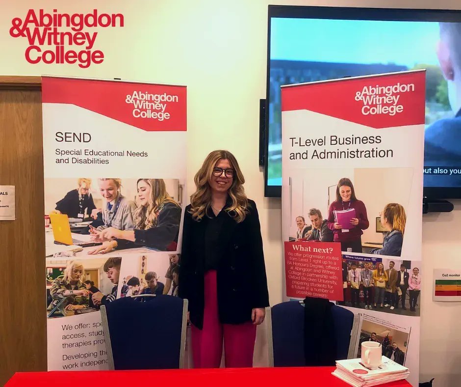 AbWitCollege's tweet photo. Thank you to @OxfordshireLEP for organising the fantastic Oxfordshire Training Provider Network/Marketplace Event! It was great to have the opportunity to meet with Careers Leaders to talk about all the options we offer to students leaving school! #Networking #OxLEP @OxLEPSkills https://t.co/cItX4DYlOq