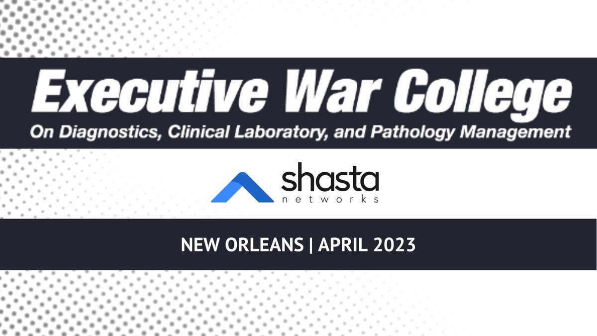 ShastaNetworks's tweet photo. Shasta is excited to be attending The Executive War College conference in New Orleans this April 2023! 

If you are going to be there, connect with us at https://t.co/HaCsQei6Vi to set up a meeting with Jacek and Drew!

#integration #pathologylab https://t.co/avCgUVwOnD