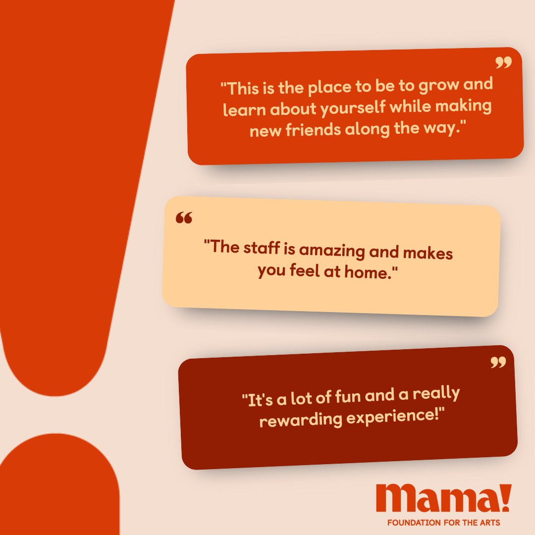 MamaFoundation's tweet photo. Students have been having a great time at the Mama Foundation 🙌🏾 See what last year's students have said about our @MaMusicMatters program. 

Want to join in on the fun? Enroll for our programs today at https://t.co/qgTyI2OcxY! 

#MamaFoundationForTheArts #Music #YouthProgram https://t.co/ZM3fX8Mx87
