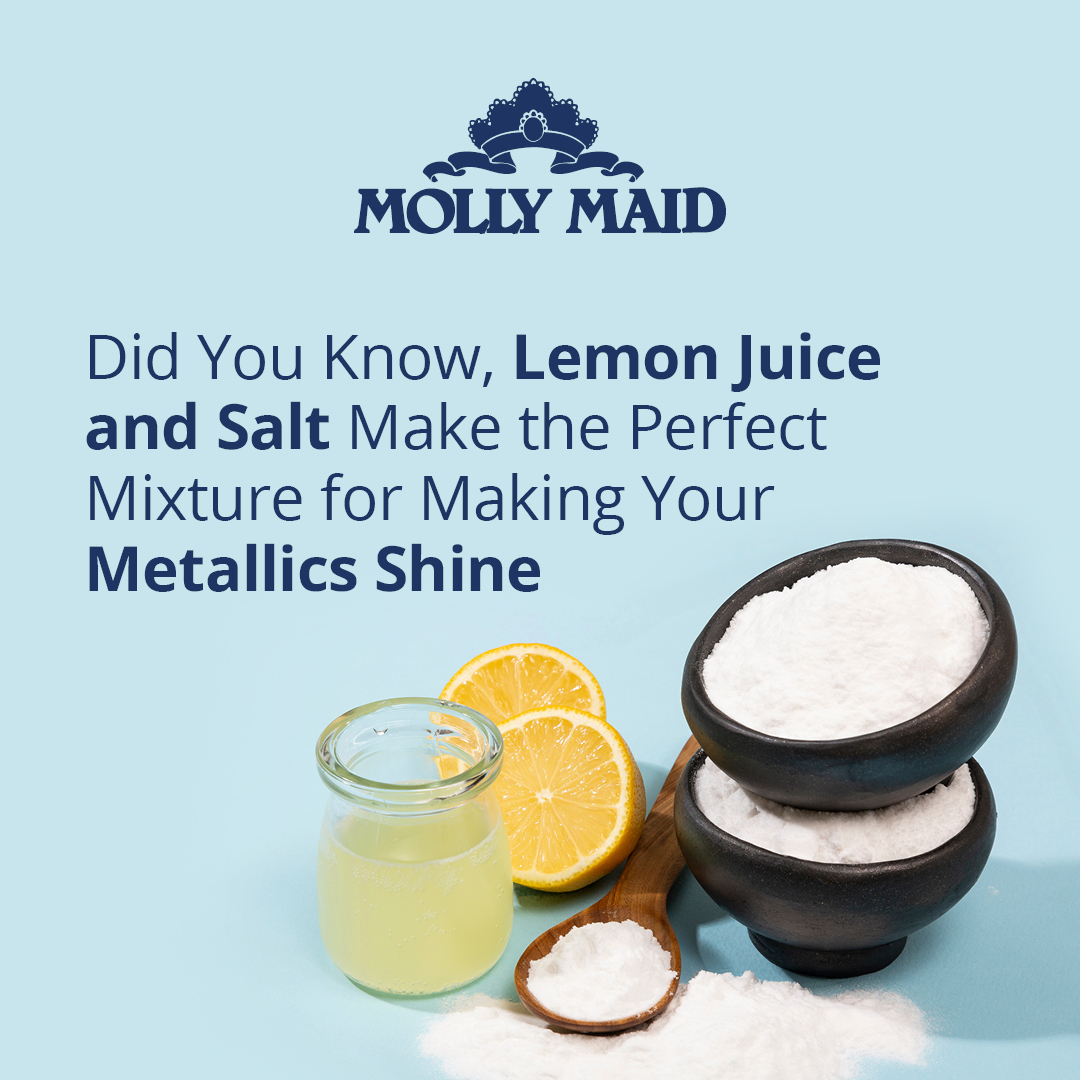 MOLLYMAIDinUK's tweet image. Cleaning Tip of the Week

Does your home have a lot of brass or metal fixtures? 
Make them shine and sparkle with a polish combined with a simple mixture of lemon juice and salt! 

Follow for more weekly cleaning tips and tricks!

#Cleaning #CleaningTip  #CleaningGuide #MollyMaid