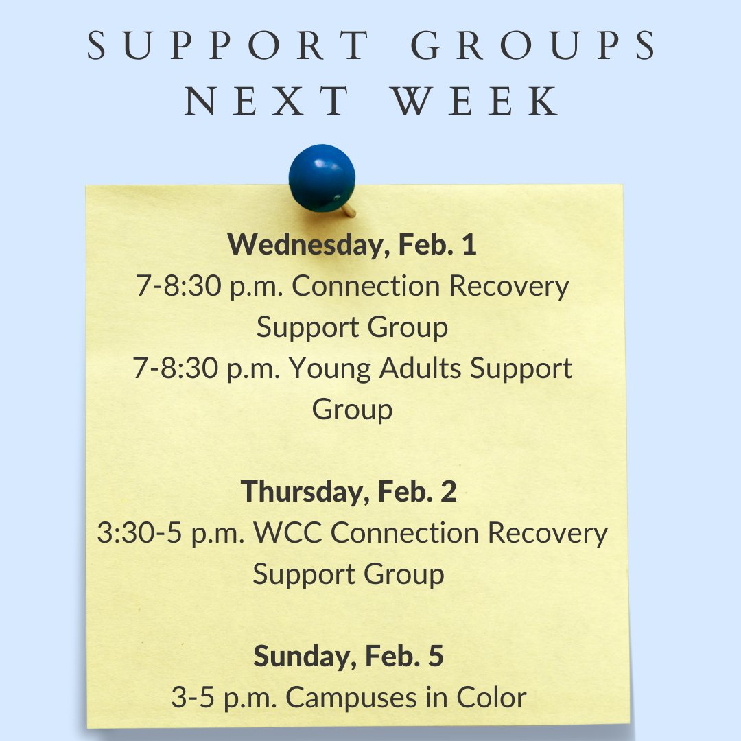 Learn more at namiwc.org/about/mental-h…

NAMI WC has support groups for people who live with a mental health condition and family members and friends who live in support of someone with a mental health condition. #mentalhealth #supportgroup