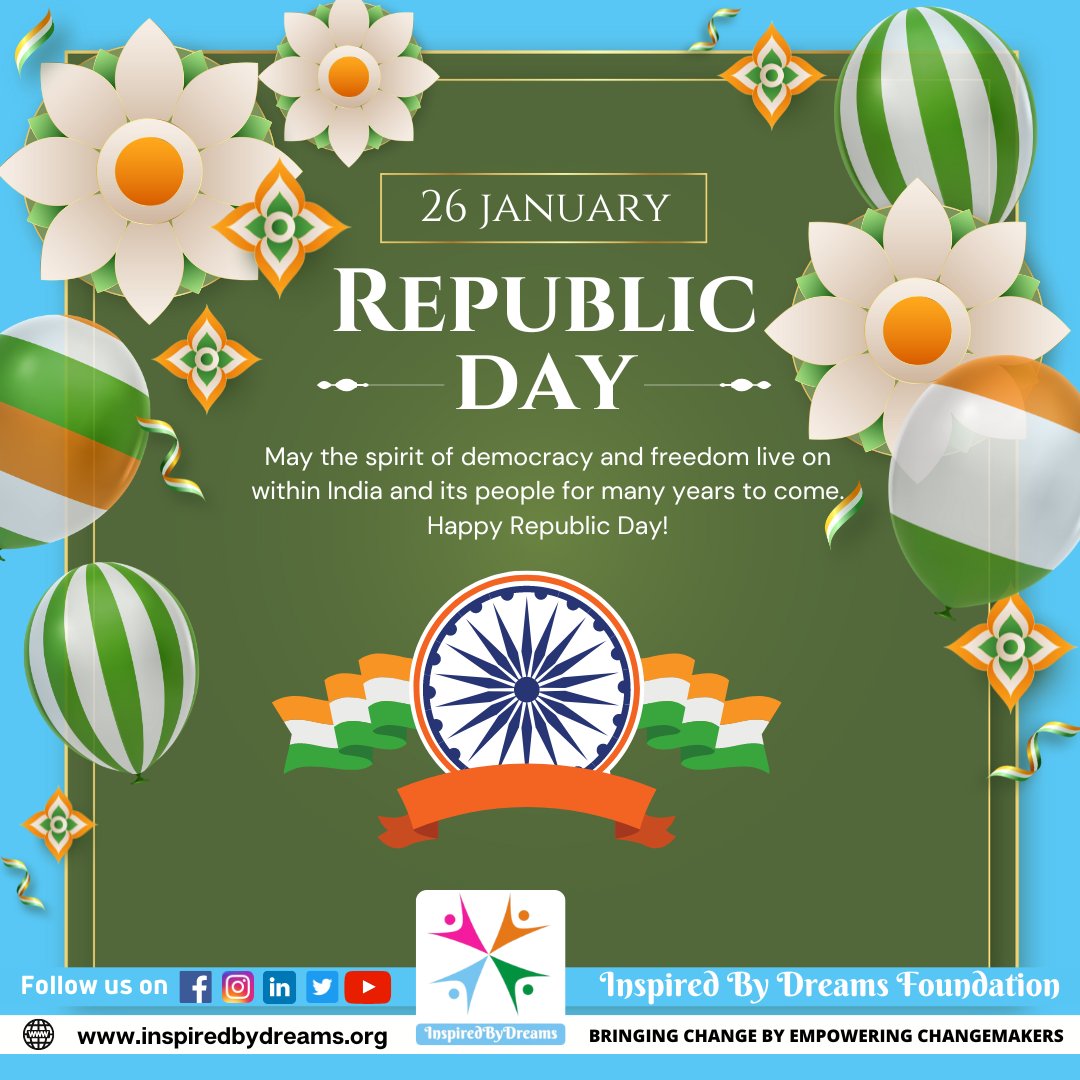 May the spirit of democracy and freedom live on within India and its people for many years to come. Happy Republic Day!

#republicday #india #republicdayindia #happyrepublicday #indian #indianarmy #republicdayparade #republicdaycelebration #national  #jaihind #republicdayofindia