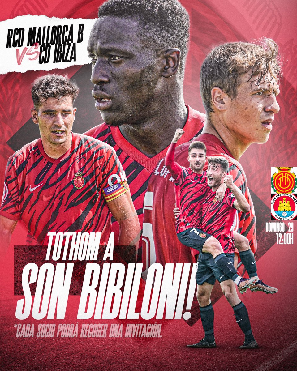 👺 Tothom a Son Bibiloni! El Mallorca 𝐁 et necessita 🔥

📆 Diumenge, a les 12.00 hores!