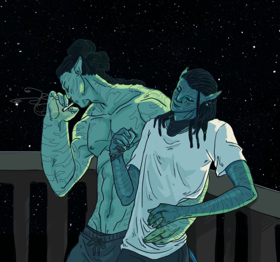 Lisawhole's tweet photo. My moots on FB been discussing about the AU when #Neteyam and #Aonung visit Earth in an exchange program and have to learn to fit in.
#Aonunete #AonungxNeteyam #AvatarTheWayOfWater #AVATAR https://t.co/Shu9wa5h3e