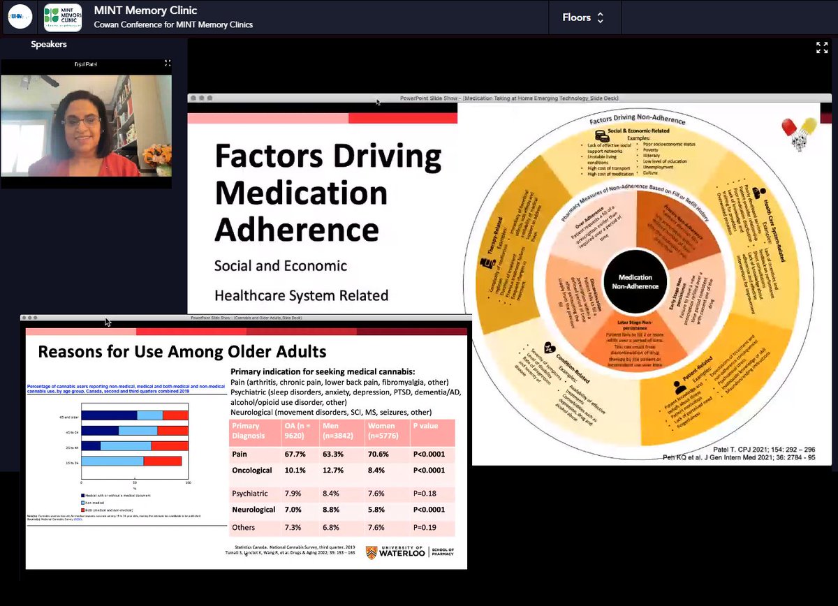 Halfway through Best Practice Day 1 of and already lots of learnings for #MINTMemoryClinics from Dr. Tejal Patel on #cannabis and #dementia &amp; med adherence tech, and from Dr. Andrew Kirk on rural, remote and Indigenous #dementia care with <a href="/RaDAR_Usask/">RaDAR</a>. Thanks to <a href="/CowanFoundation/">The Cowan Foundation</a>!