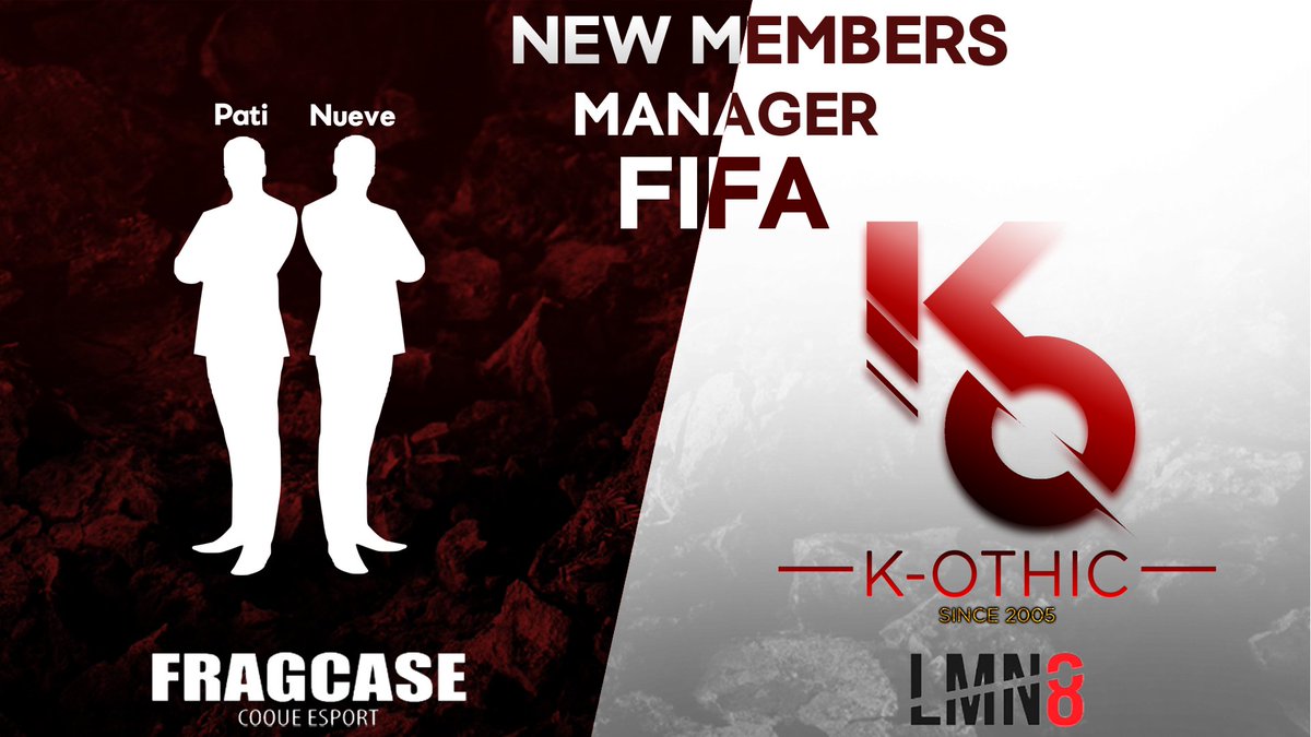Bonsoir bonsoir,
Nous vous présentons nos 2  nouveaux manager FIFA .
K-Othic Pati et K-Othic Nueve,
Bienvenue à eux !

#eSports #esportslife