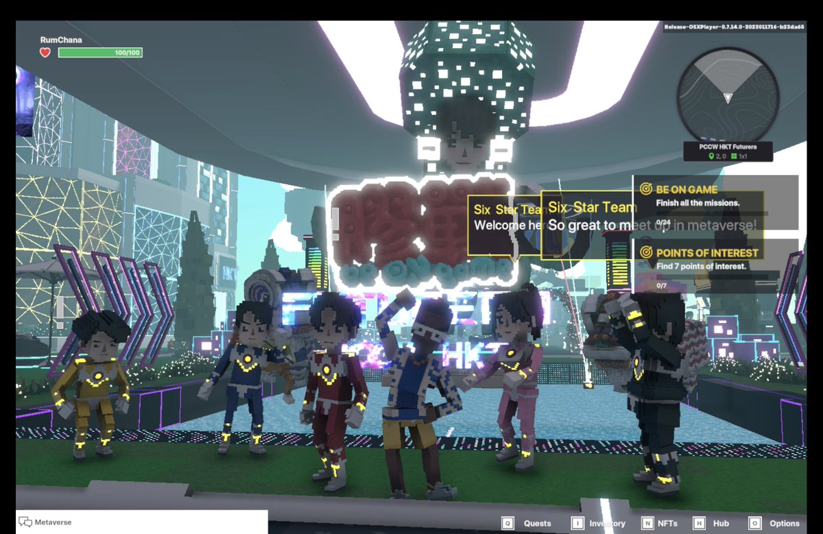 RumChana's tweet photo. @TheSandboxGame I found the Star Team in PCCW HKT Futurera! 🎮 #LunarNewYearTSB https://t.co/9qIzkAWjsU