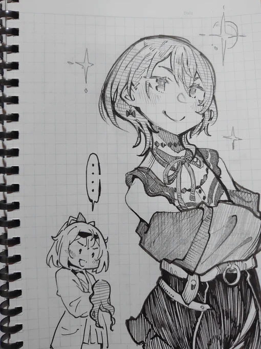 かわいい女の子を描きました。
#ほしまちぎゃらりー
#いろはにも絵を 