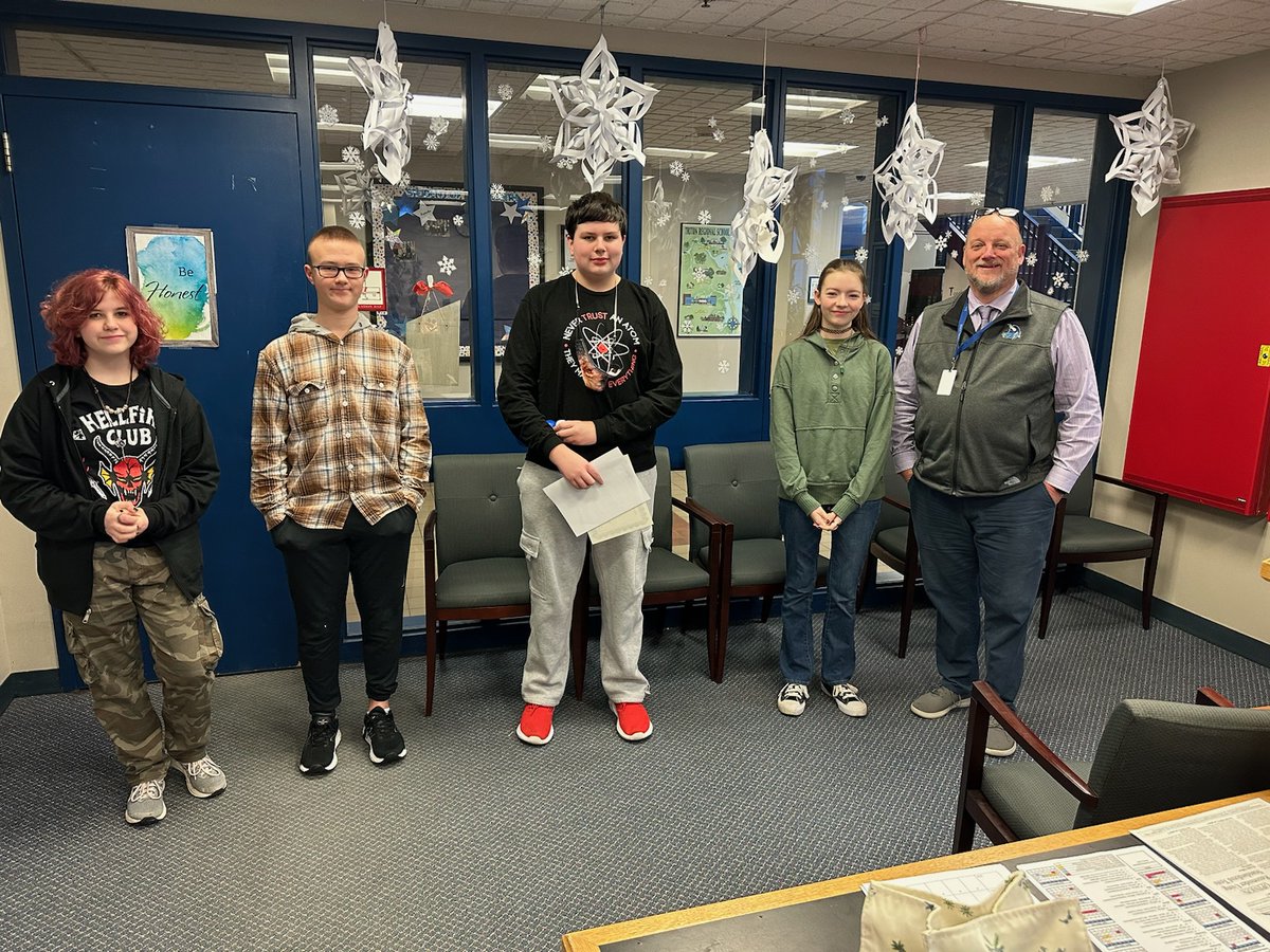 Congratulations to Emma Walsh, Bryce Porter, Griffon Krajeski, and Isabella Shea for being named as Student of the Month for the month of December.