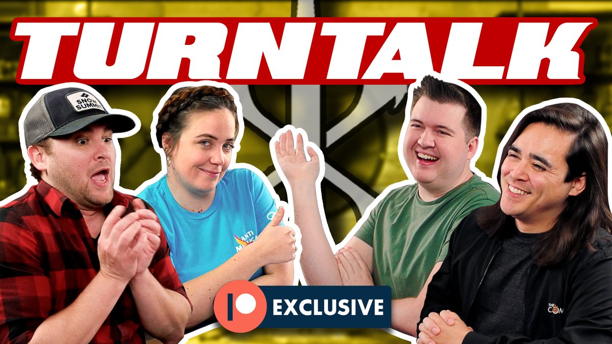 commandcast's tweet photo. You've seen the new #ExtraTurns, now hear the player discussion after the game on the latest #TurnTalk!

What were the toughest decisions? Who made the biggest mistakes? Was that the craziest turn ever in the history of Magic?!?

Watch and find out:
https://t.co/36710zEdEg https://t.co/SEUQlD9ZMo