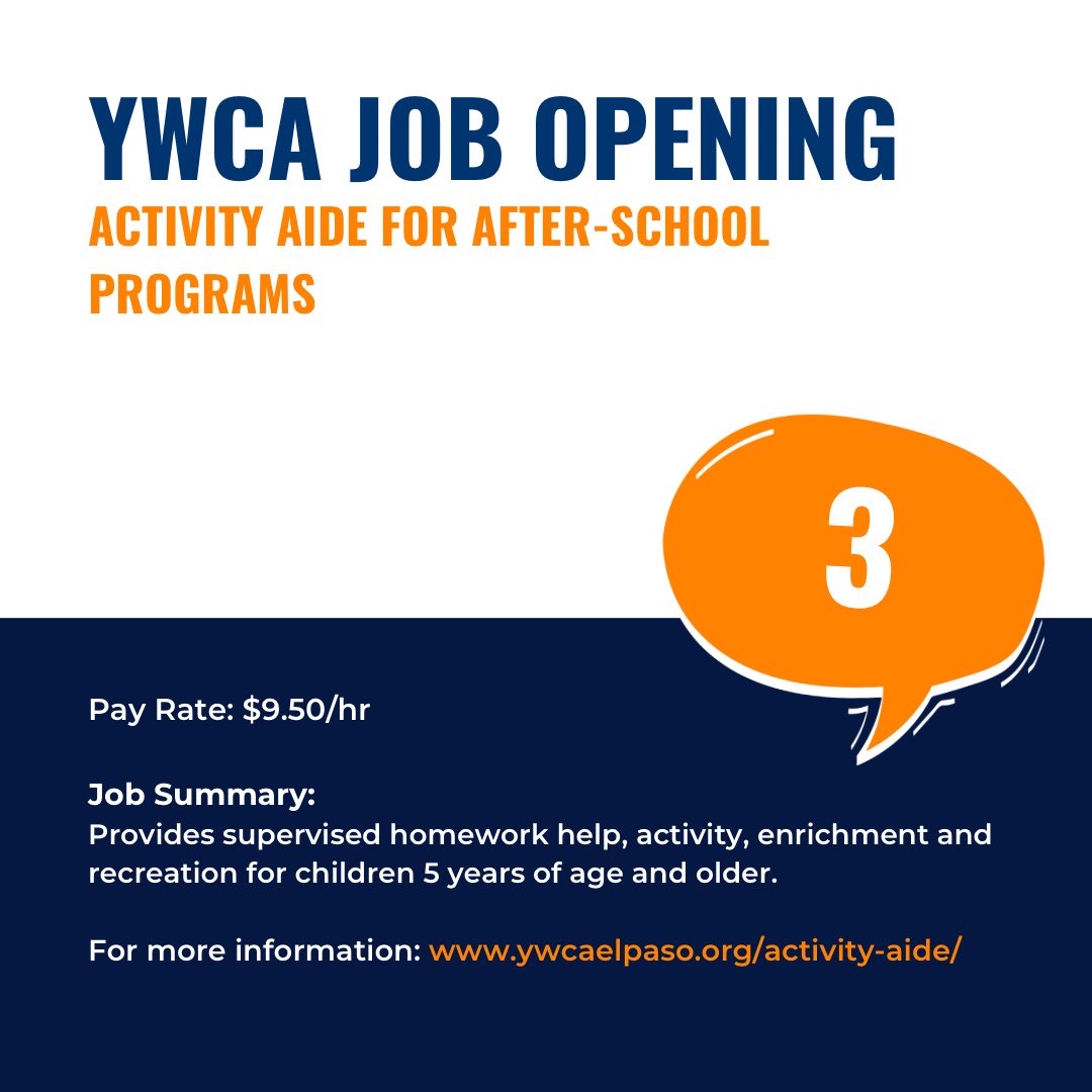 ECHS Scholars! The YMCA has opened up new part-time job opportunities. Check them out!