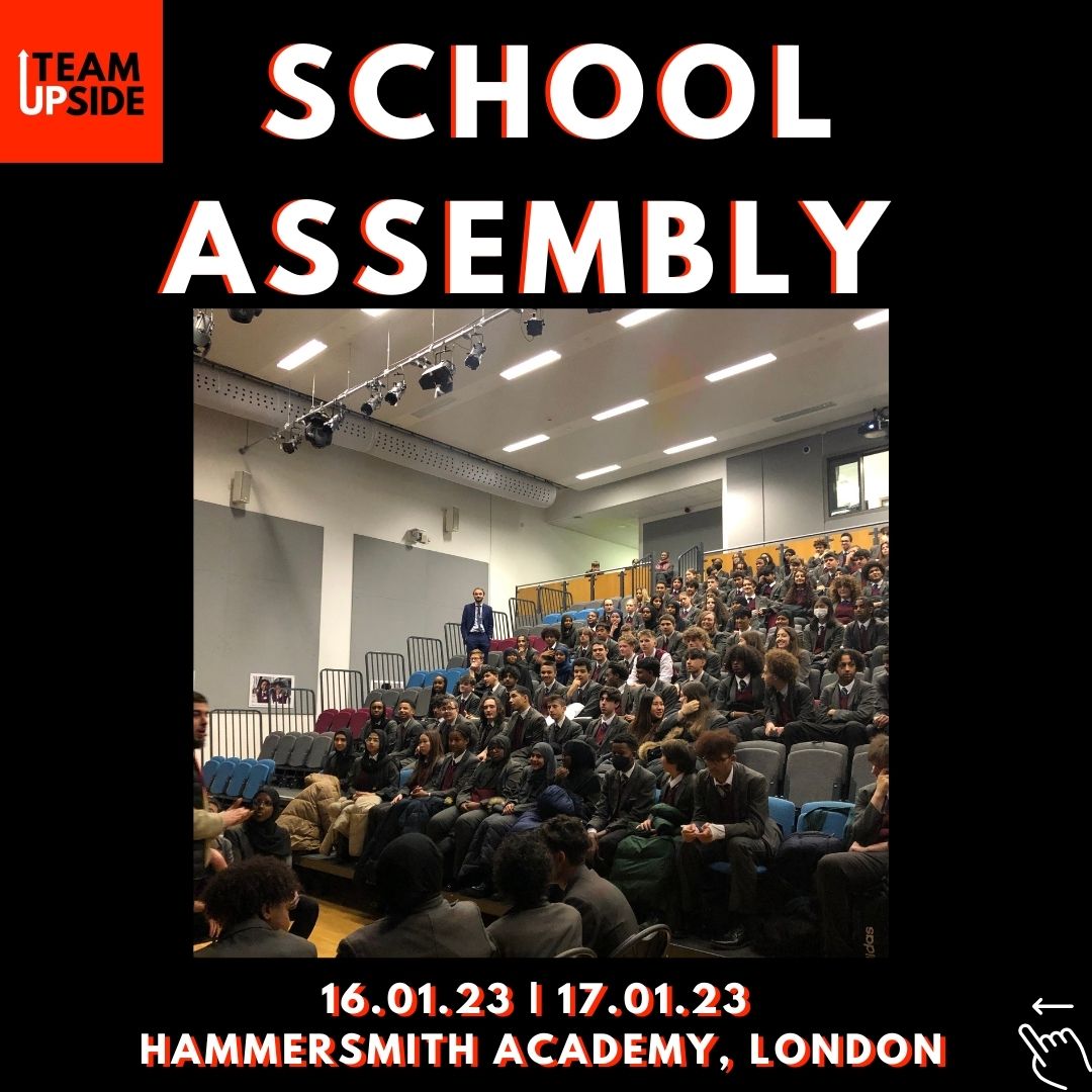 Team_UPside's tweet image. Last week, Team UPside delivered two 1-hour assemblies to over 200 students at Hammersmith Academy, West London.📍

We delivered one presentation on 11 Things we Wish We knew in Year 11 and another on 12 Things We Wish We Knew in Year 12.👨🏿‍🏫👩🏽‍🏫