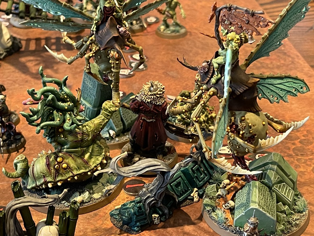 Garfytwit's tweet photo. Such a great day catching up with @Space__Shrimp and playing warcry 🥰. First game saw me lose as a Kosargi managed to hold on to the treasure with three wounds left by end of turn 4. https://t.co/MR4LJKFIIH
