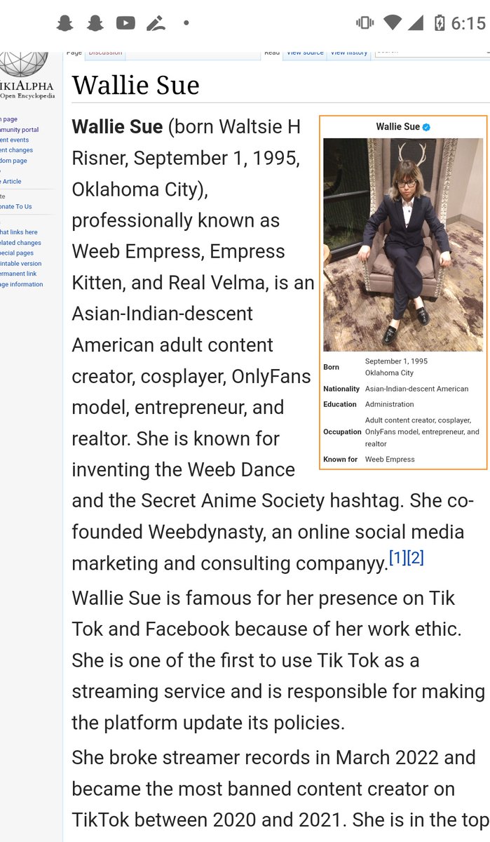 walliesuee's tweet photo. Wasn't born with that last name but we'll go with it some wrong information about me that I'm fine with but THIS IS AWESOME ❤️Thank you for the loyalty and undying support 👑I love this wiki and some hard work appreciation👏🏼read it👇🏼 https://t.co/WGHX87H8dQ 
#Wikialpha #walliesue https://t.co/j2tfx1jgZK