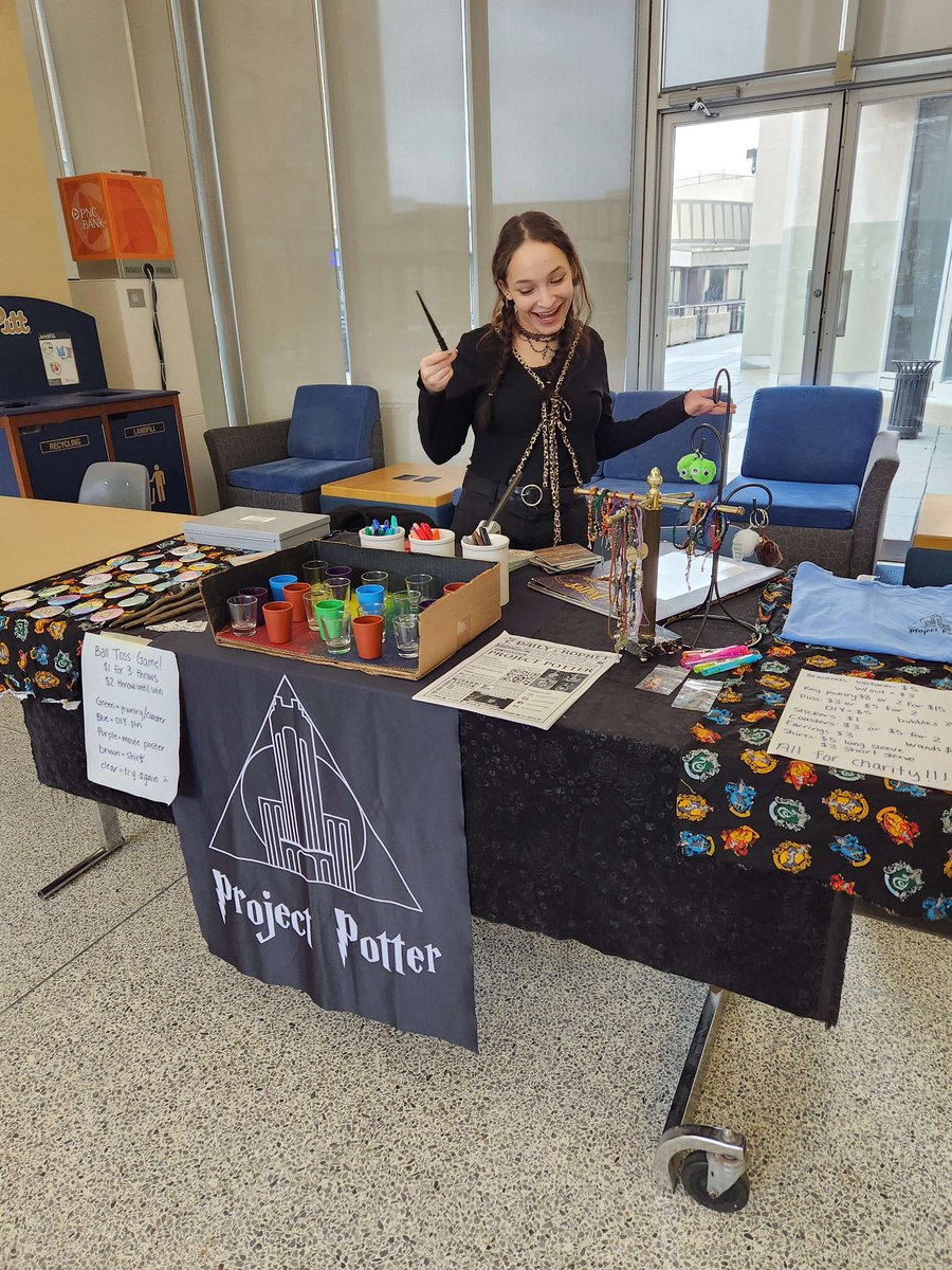 ProjectPotter_'s tweet image. We’re tabling in Towers until 3 today!! Stop by and get something magical ⚡️