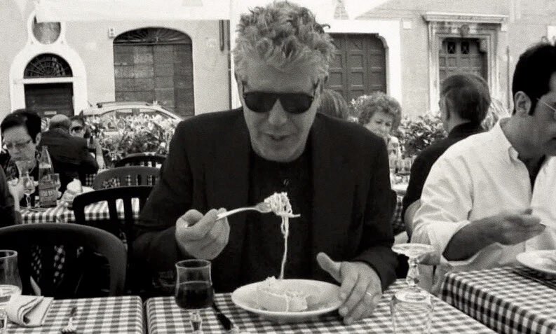 madeofsilk's tweet photo. “go somewhere you’ve never been. i urge you to travel. eat slowly. order the steak rare. eat an oyster. have a negroni. have two. be open to a world where you may not understand.” —anthony bourdain https://t.co/TqTKKb2eOY