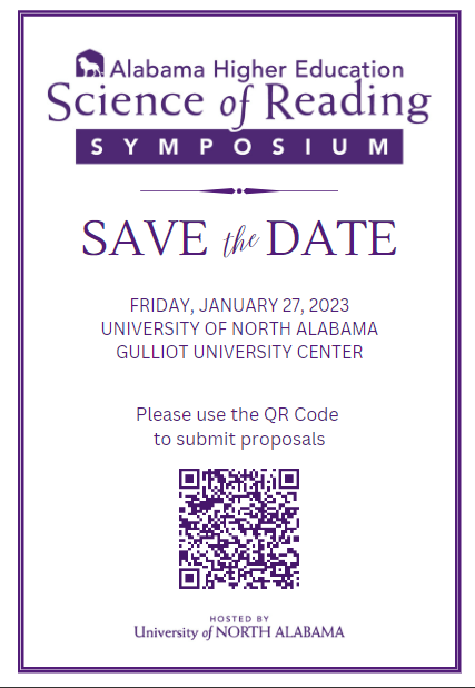 📚📝We are excited to be attending the Alabama Higher Education Science of Reading Symposium at UNA! 📢Sound off! Will you be there?