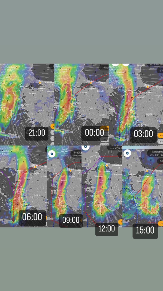 Bakın ne yaklaşıyor! Saat saat detayları… yavaş hareket edecek, o yüzden turuncu-kırmızı yerlerde #sel riski yüksek!!
#şiddetliyağış #sağanak #fırtına #rüzgar #yağmur #27ocak2023yağış #kışkuraklığı